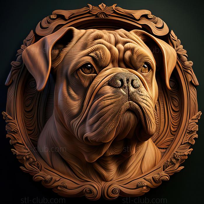 3D model st Catahula Bulldog dog (STL)